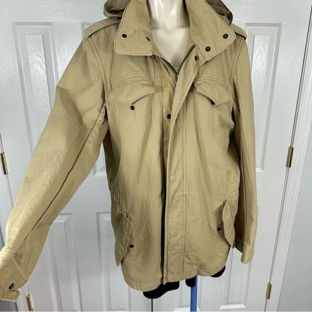 BANANA REPUBLIC men’s jacket CASUAL long sleeve TAN khaki stylish Ribbed L